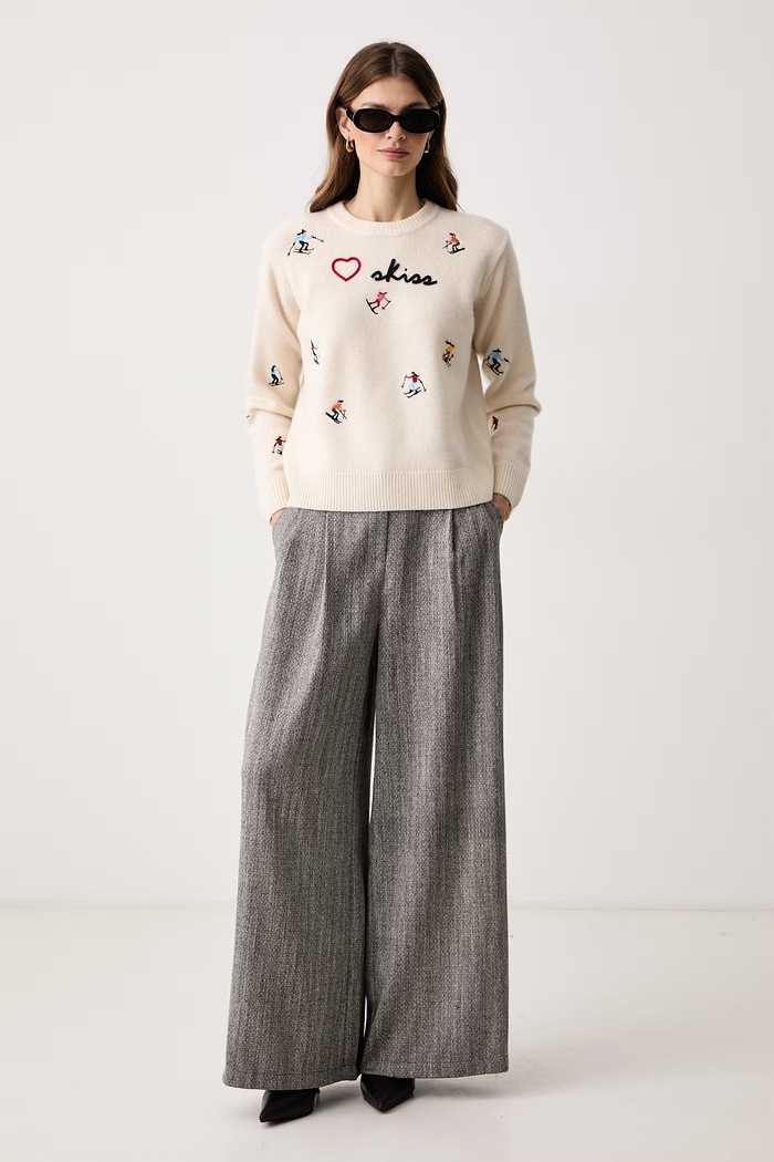 MC2 Saint Barth Sweter damski wełniany KYLA002 beżowy AW26