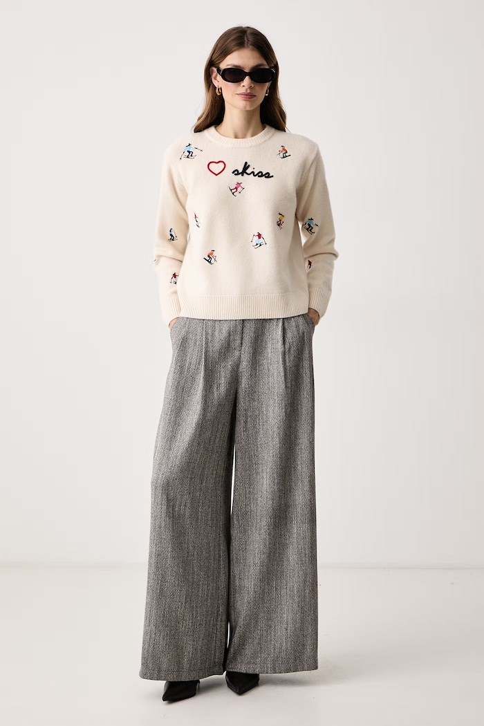 MC2 Saint Barth Sweter damski wełniany KYLA002 beżowy AW26
