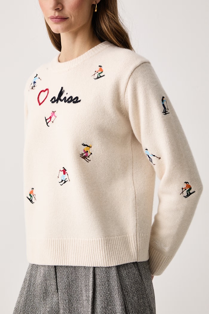 Sweter damski wełniany MC2 Saint Barth KYLA002 beżowy