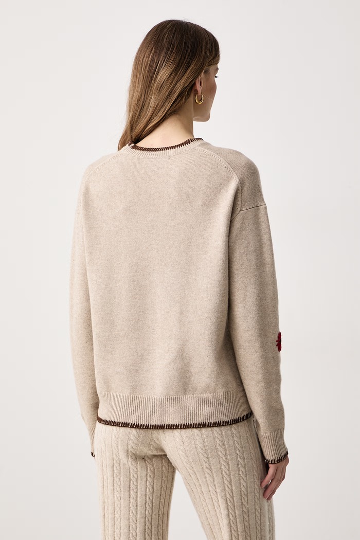 Odzież MC2 Saint Barth Sweter damski z wełną TESS001 beżowy