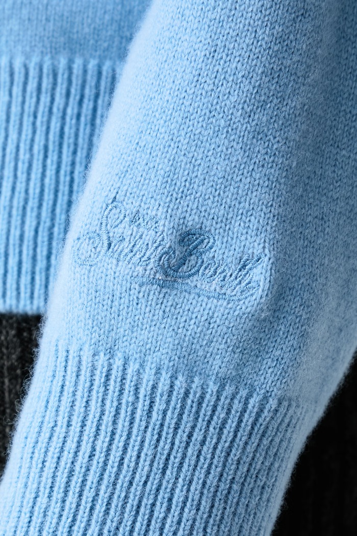 Sweter damski wełniany MC2 Saint Barth niebieski DELP001