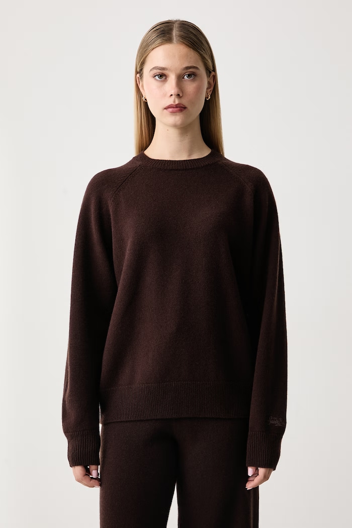 MC2 Saint Barth Sweter damski wełniany brązowy DELP001