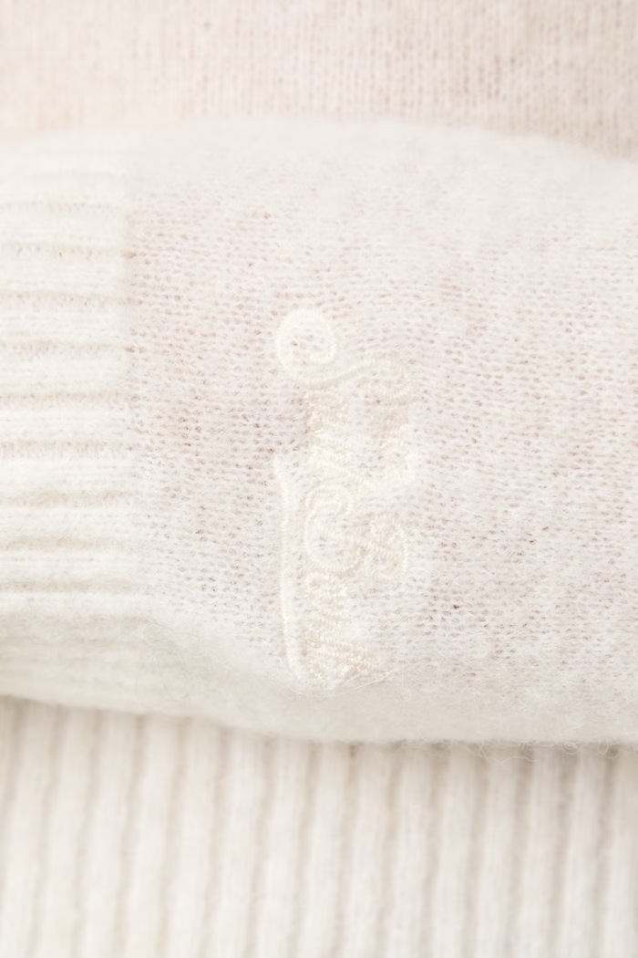 Sweter damski z wełną MC2 Saint Barth beżowy CIL0001