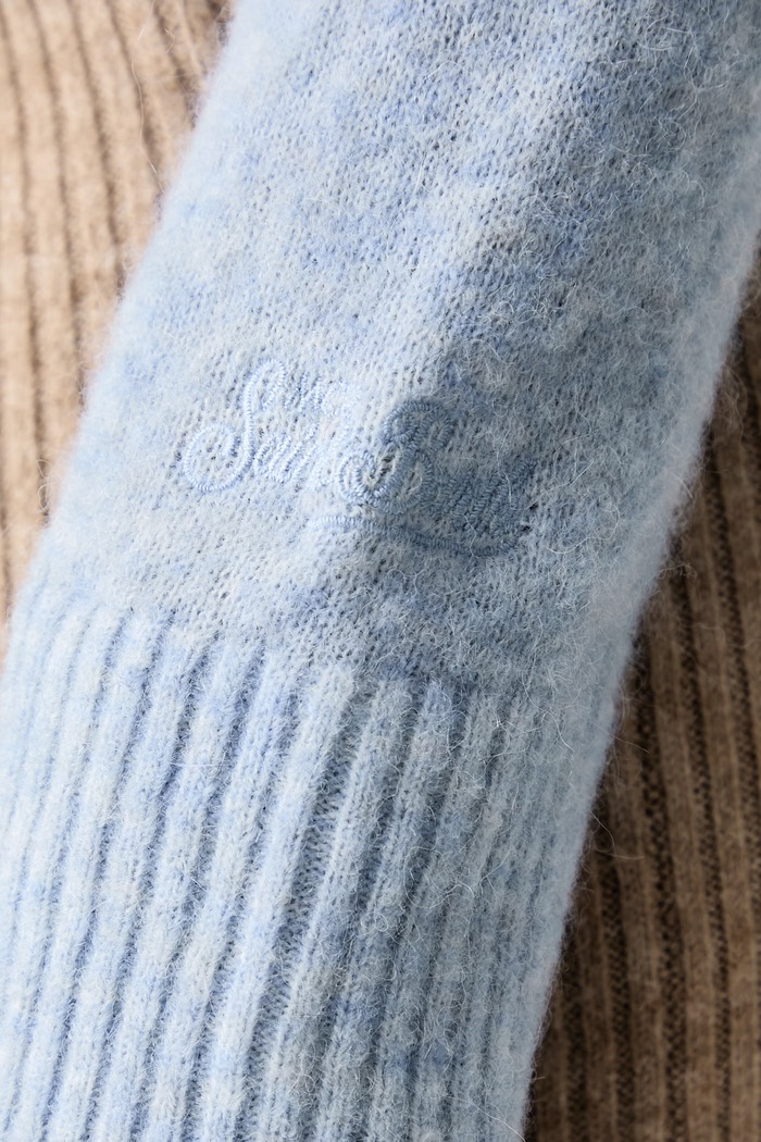 Sweter damski z wełną MC2 Saint Barth niebieski CIL0001