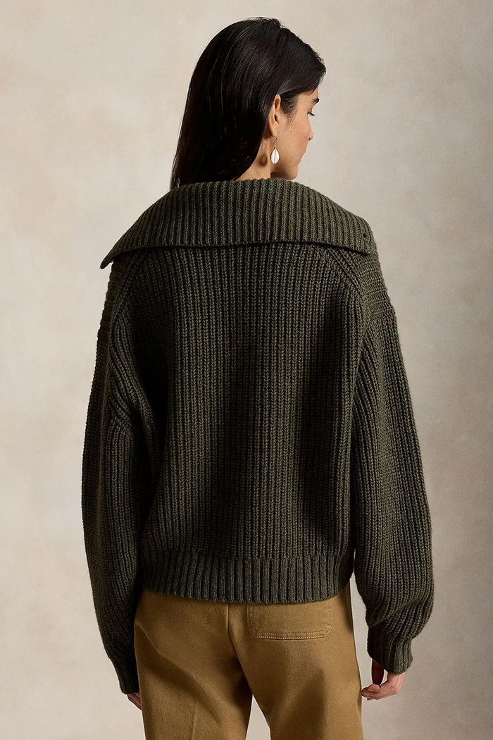 Polo Ralph Lauren Sweter damski z wełną 211B17758 zielony AW26