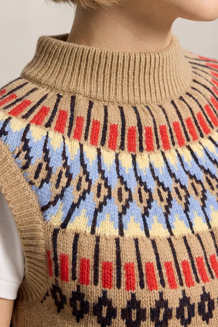 Kamizelka damska wełniana Polo Ralph Lauren 211B17741 brązowy