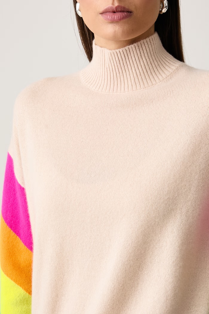 Sweter damski kaszmirowy From Future WPM03967 beżowy