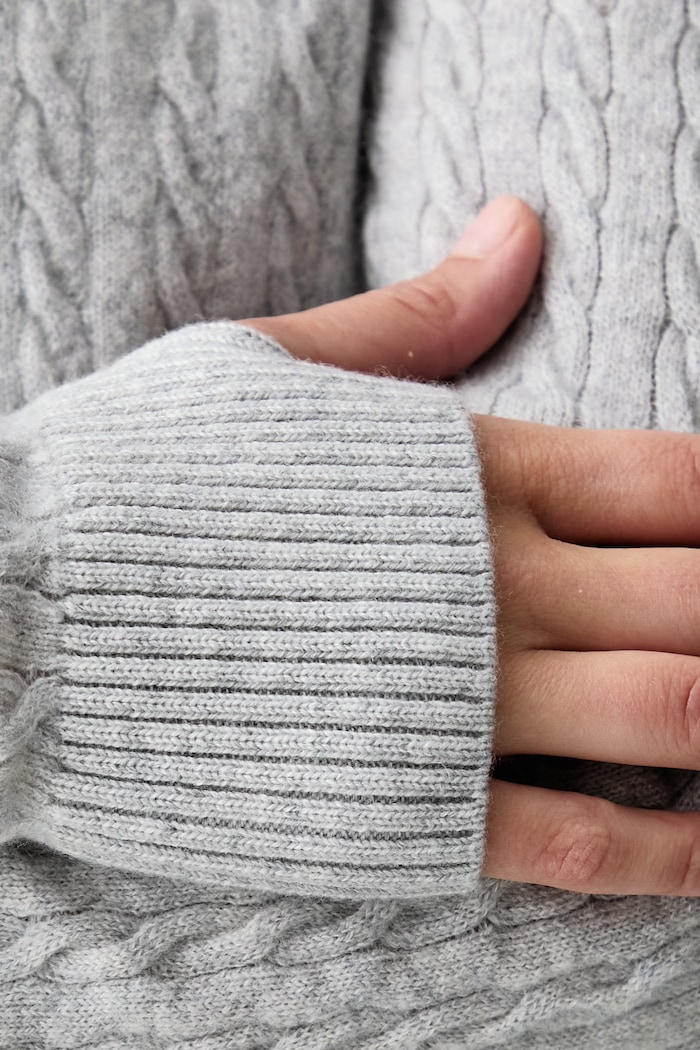 Sweter rozpinany damski z wełną merino BING La Mania szary BING