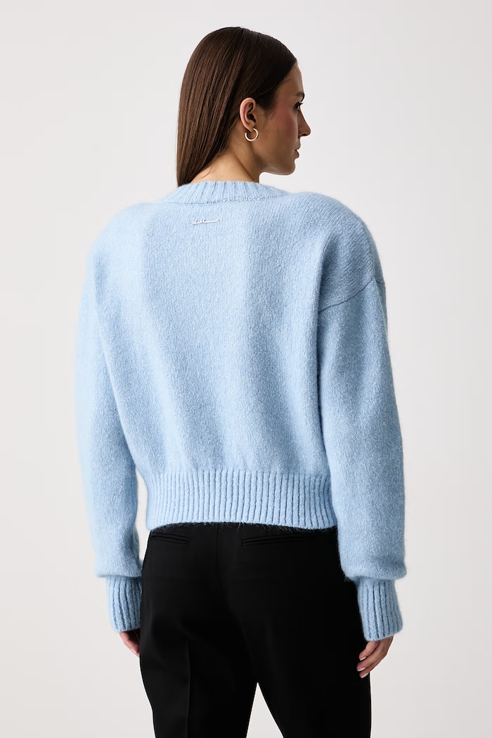 Odzież La Mania Sweter damski z wełną merino THEIA LM.THEIA niebieski