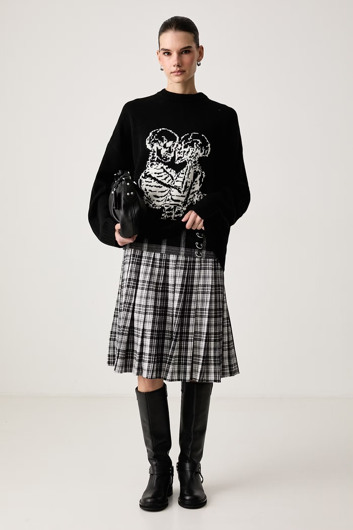 The Ragged Priest Sweter damski RPAW261078KW czarny AW26