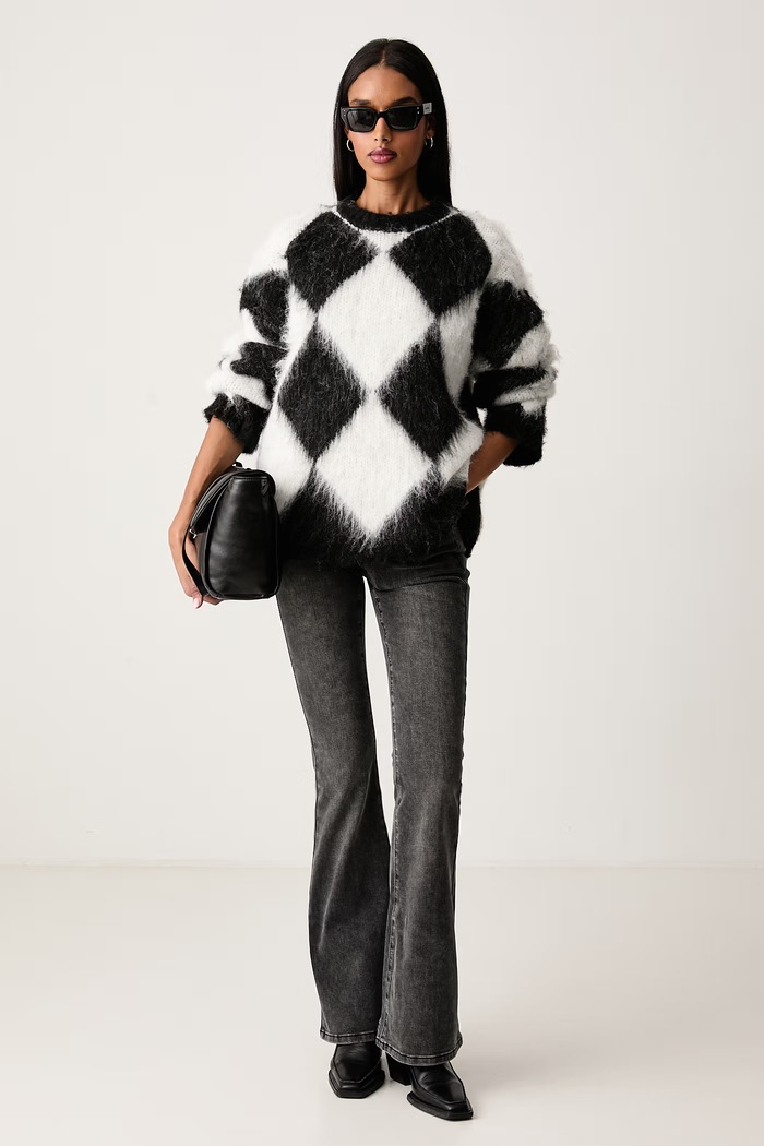 The Ragged Priest Sweter damski z wełną RPAW261022KW czarny AW26