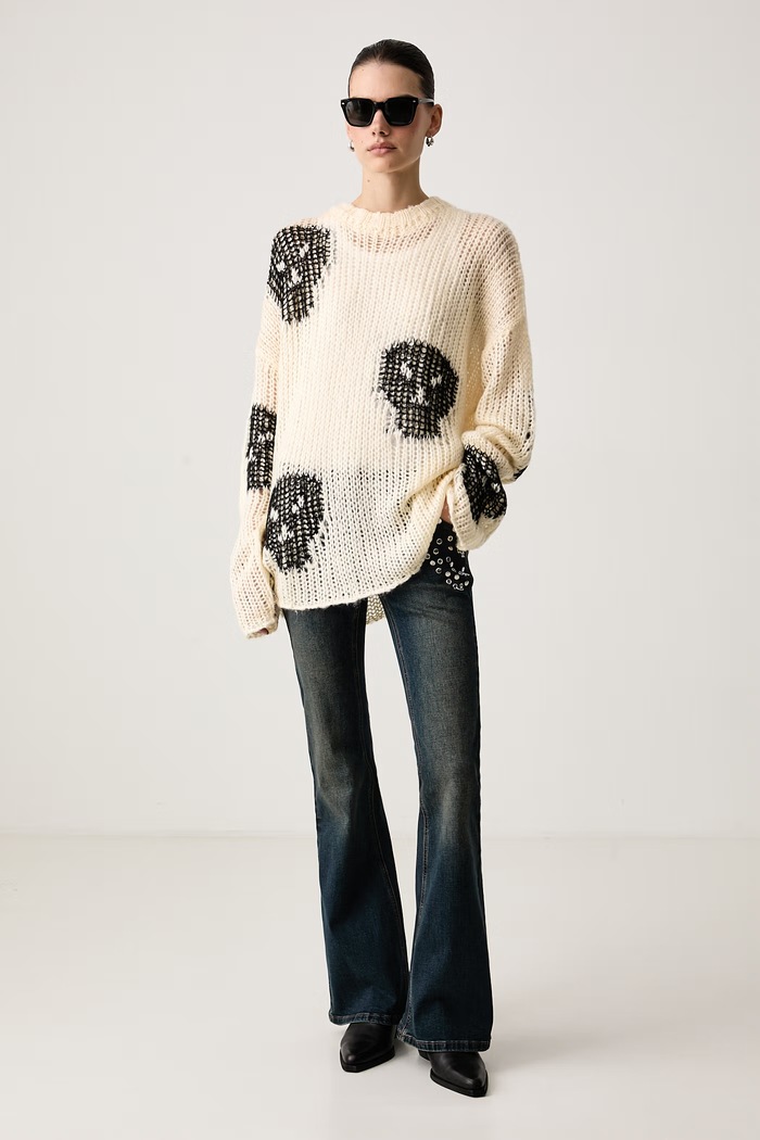 The Ragged Priest Sweter damski RPAW261015KW beżowy AW26