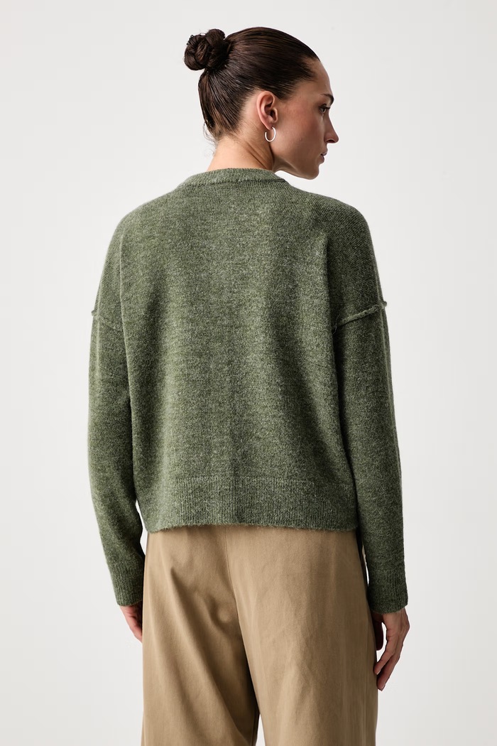 Odzież Scotch & Soda Kardigan damski z dodatkiem wełny U9B01799T zielony