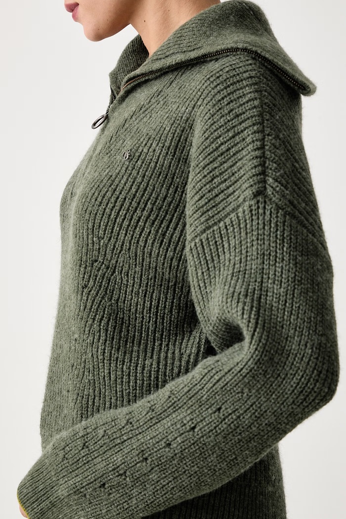 Sweter damski z dodatkiem wełny Scotch & Soda U9B01784T zielony