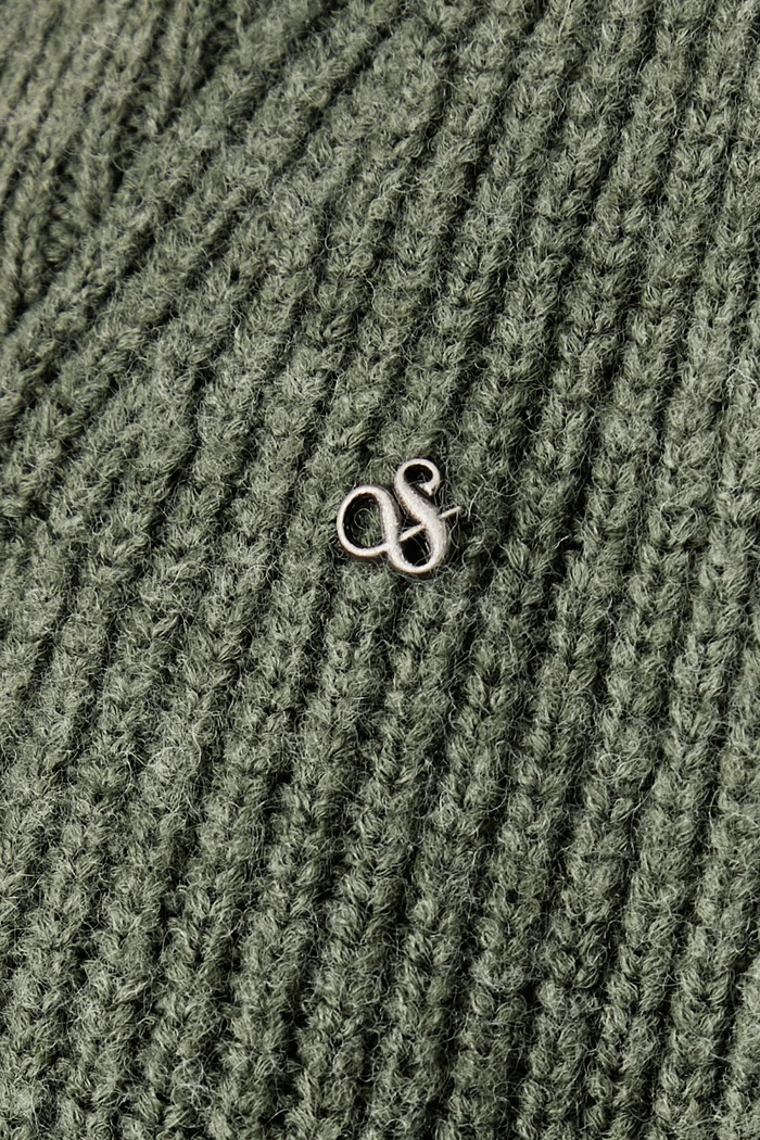 Sweter damski z dodatkiem wełny Scotch & Soda zielony U9B01784T