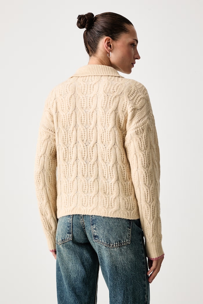 Odzież Scotch & Soda Sweter damski z dodatkiem wełny U9B01777T beżowy