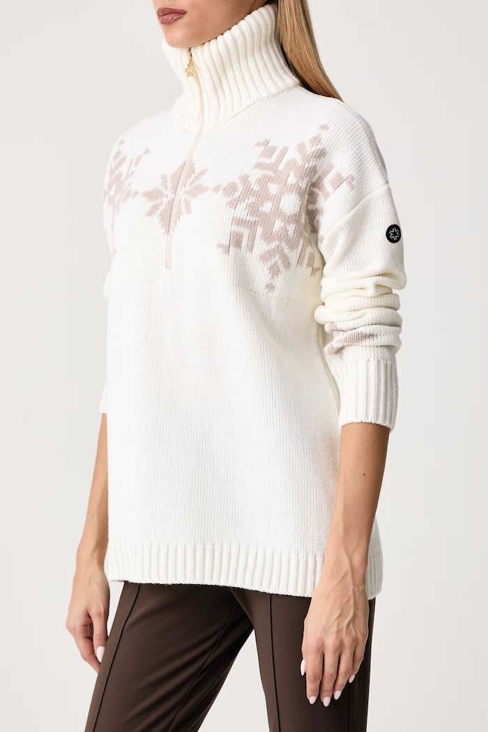 Sweter damski z wełną Blanche Newland N46926.103 beżowy