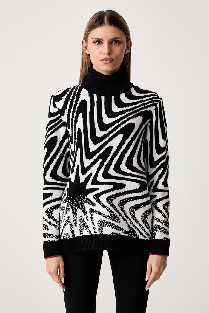 Newland Sweter damski z wełną Glauce czarny N46988.108