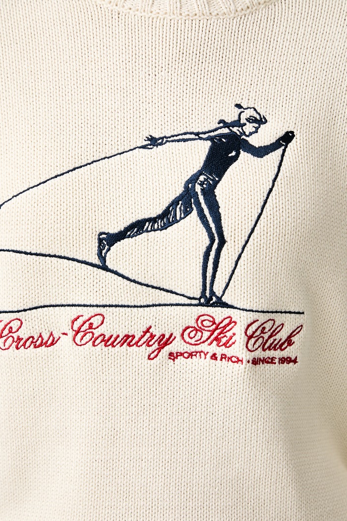 Sporty & Rich Cross Country sweter bawełniany damski WS06582000WH37