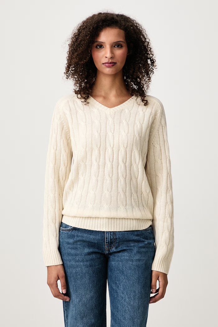 Sporty & Rich SRC sweter z kaszmirem damski beżowy WS11283302CR01