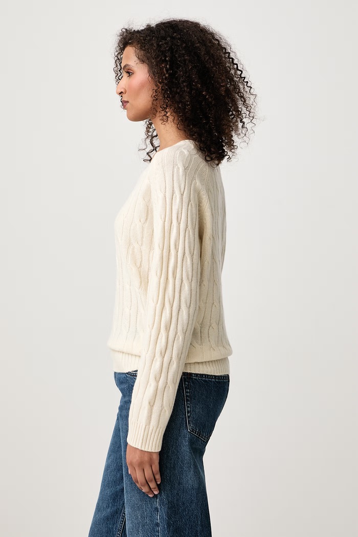 SRC sweter z kaszmirem damski Sporty & Rich WS11283302CR01 beżowy