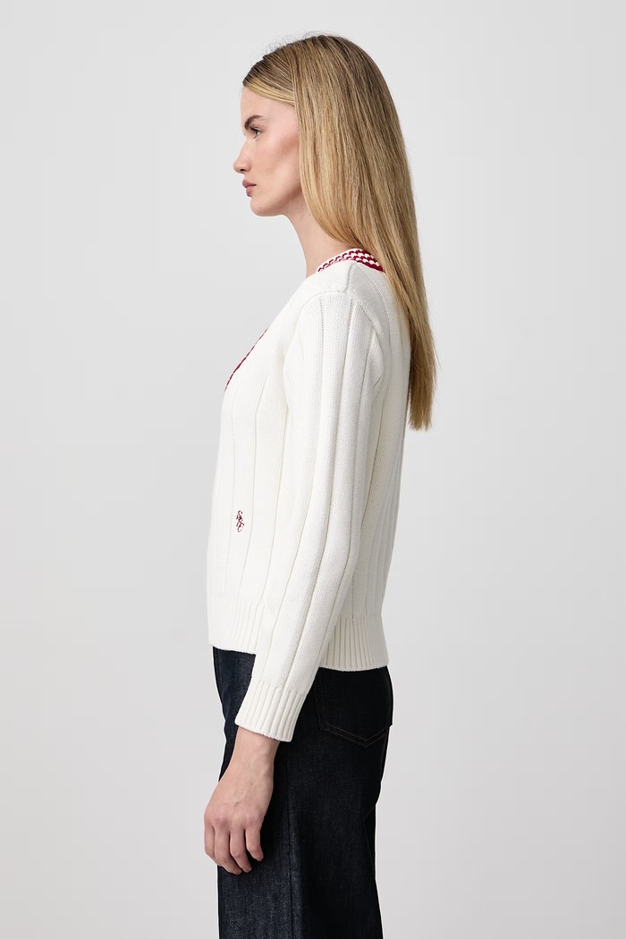 SRC Cricket sweter bawełniany damski Sporty & Rich WS11585302WH112 beżowy