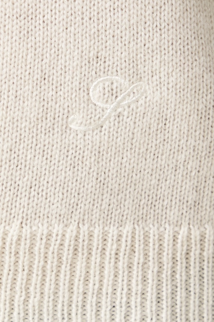Sporty & Rich S Logo sweter z kaszmirem damski WS11185327WH06