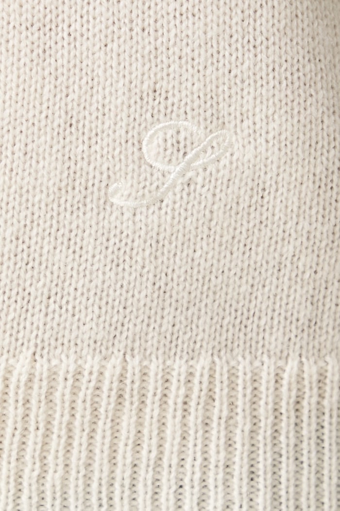 Sporty & Rich S Logo sweter z kaszmirem damski WS11185327WH06