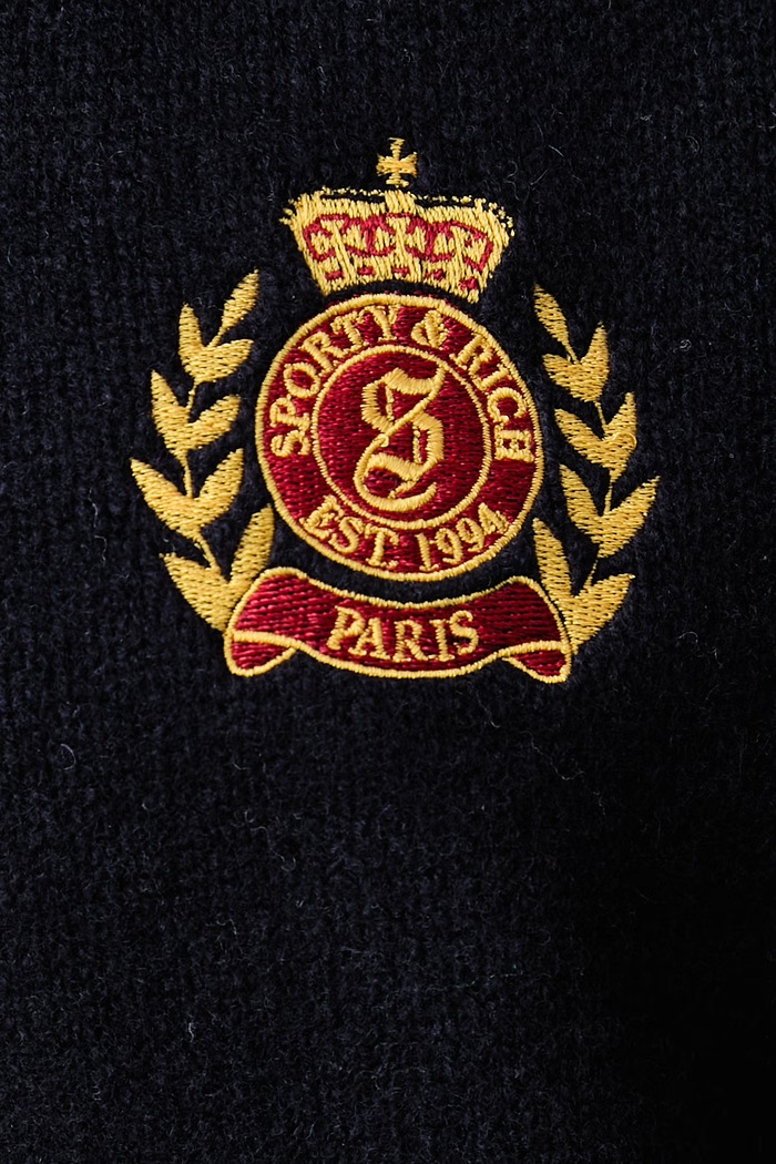 Sporty & Rich NY Crest golf wełniany damski WS06485243BL106
