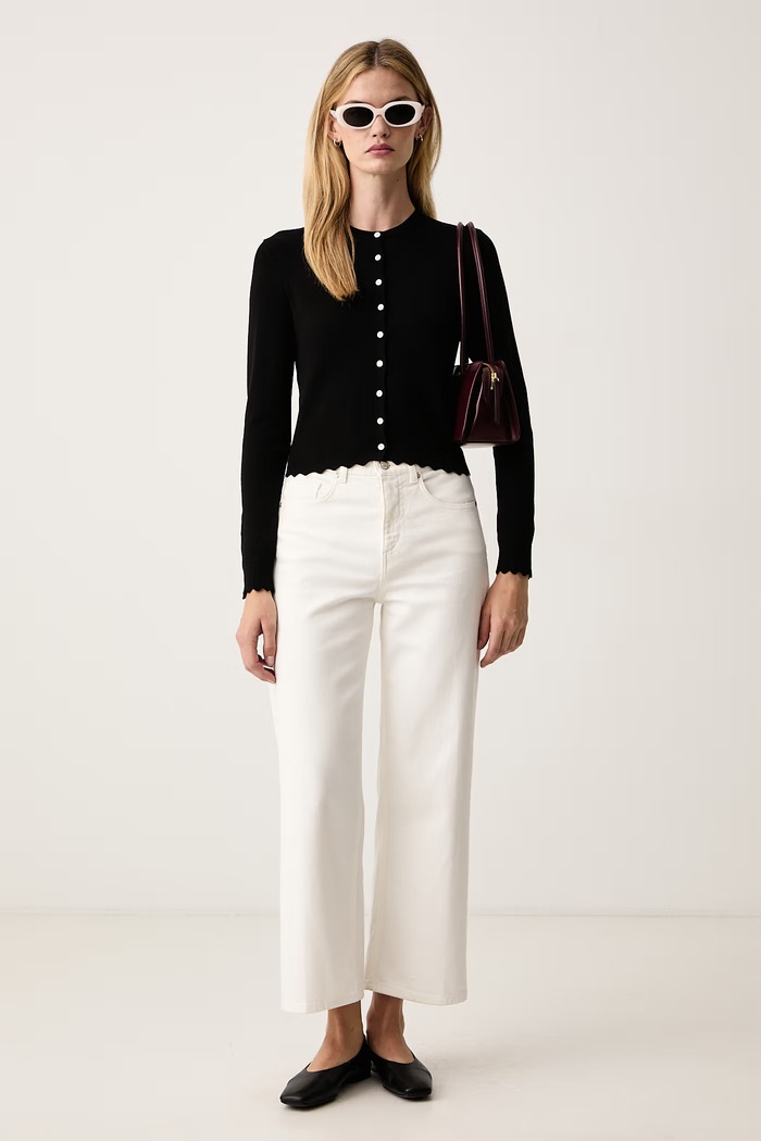 Le Privé Kardigan damski z wiskozą JULINE CARDIGAN NOIR LP00738 czarny AW26