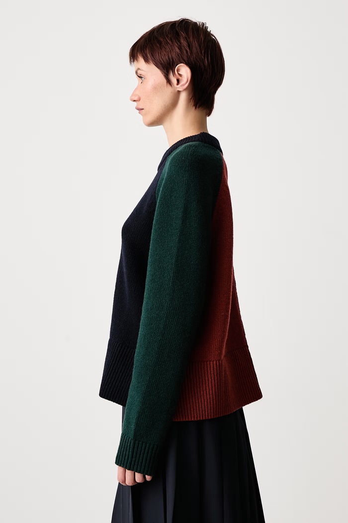 X PAUL SMITH sweter z wełną damski Barbour LKN1865NY73 granatowy