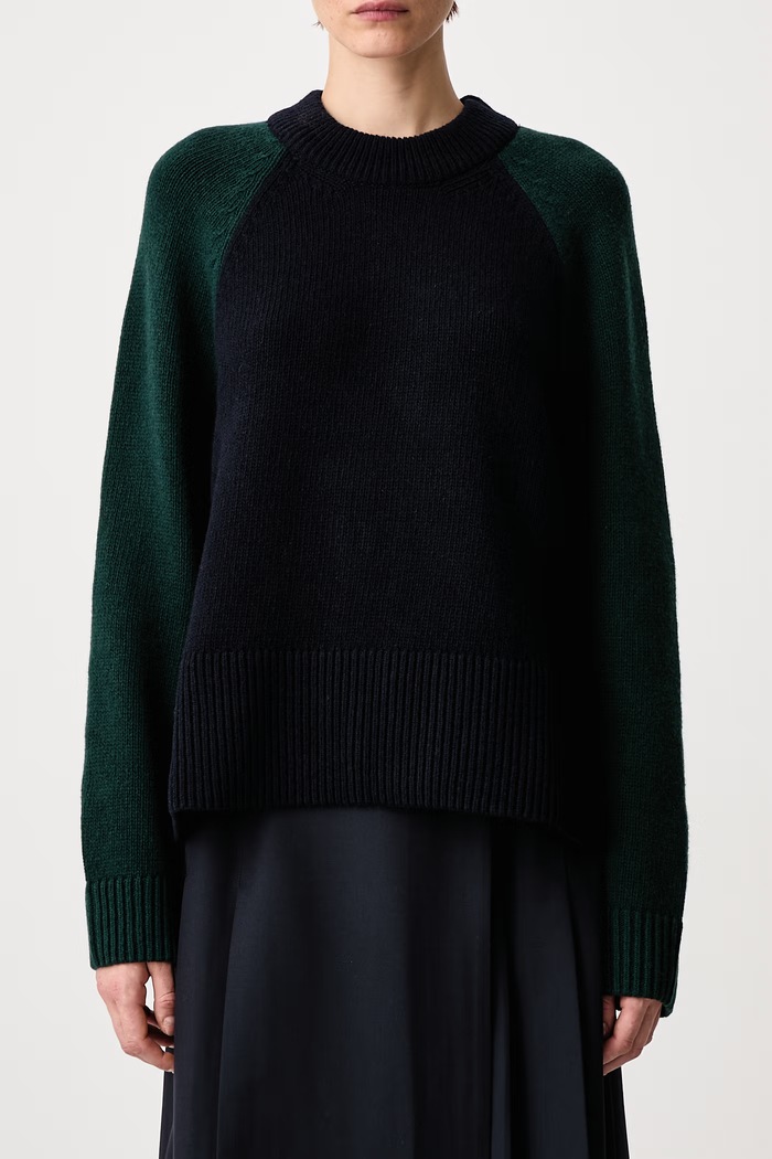 X PAUL SMITH sweter z wełną damski Barbour granatowy LKN1865NY73