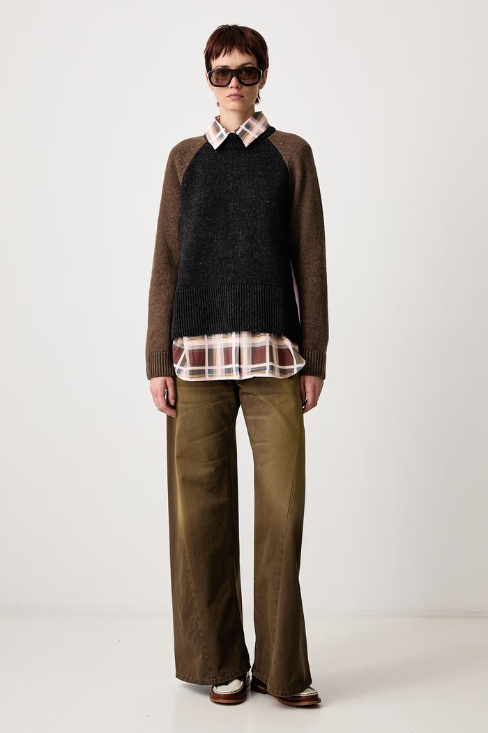 Barbour X PAUL SMITH sweter z wełną damski LKN1865BK11 czarny AW26