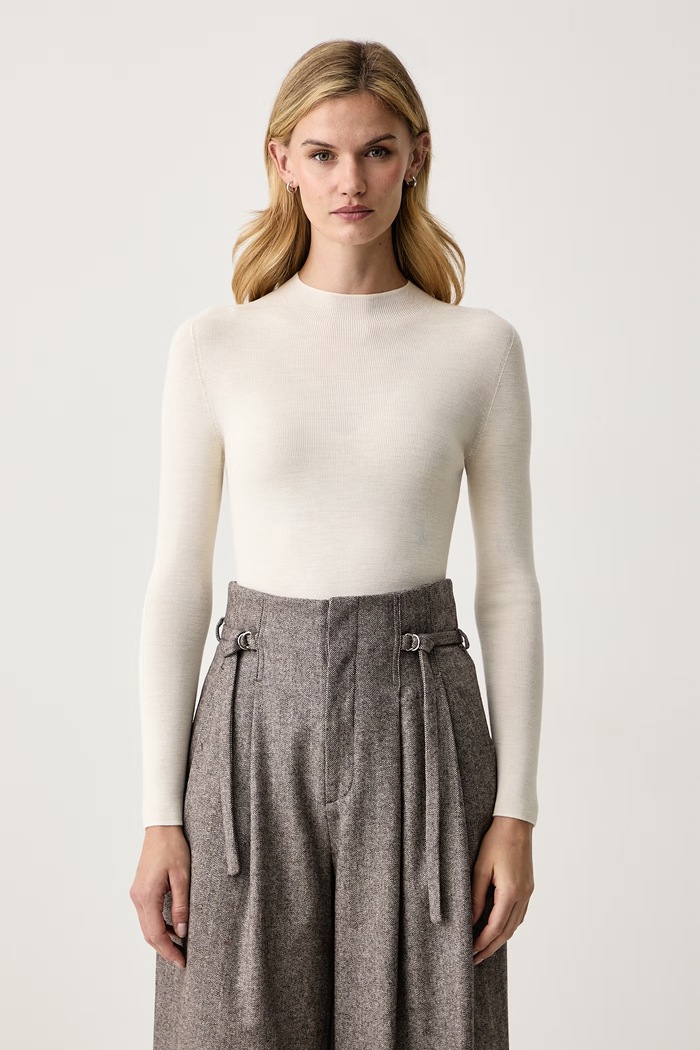 Isabelle Blanche Półgolf dziecięcy wełniany beżowy IS26FW.M219.F005