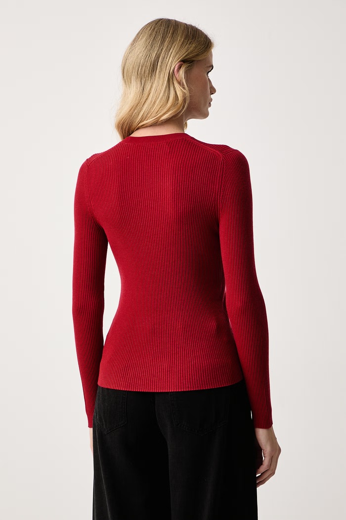 Odzież Isabelle Blanche Sweter damski wełniany IS26FW.M236.F012 czerwony
