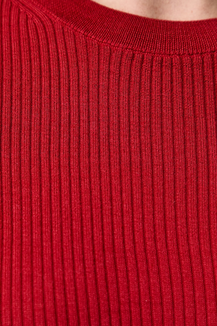 Sweter damski wełniany Isabelle Blanche czerwony IS26FW.M236.F012
