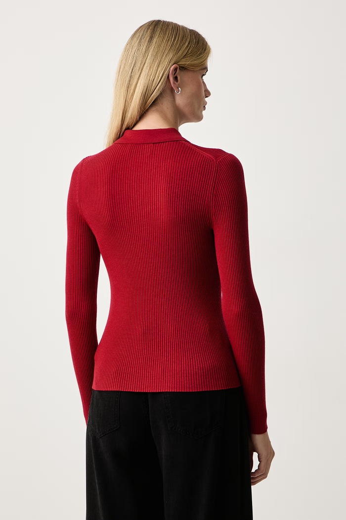 Odzież Isabelle Blanche Sweter damski wełniany IS26FW.M237.F012 czerwony