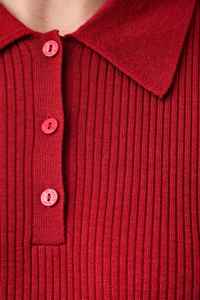 Sweter damski wełniany Isabelle Blanche czerwony IS26FW.M237.F012