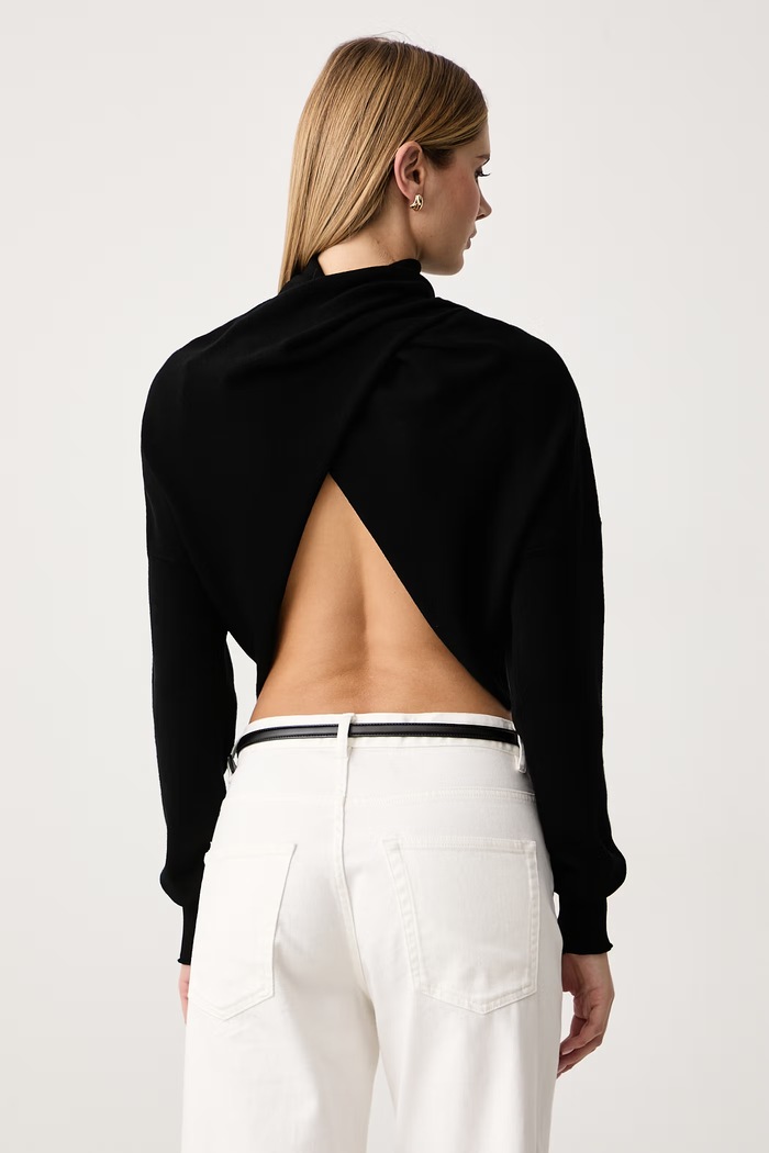 Odzież Twinset Sweter damski z wiskozą 262TP3Q13 czarny