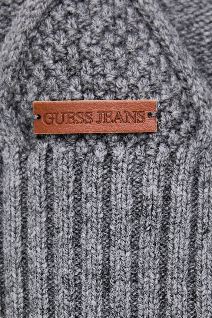 Sweter damski z dodatkiem wełny Guess Jeans szary W6BR15.Z1260