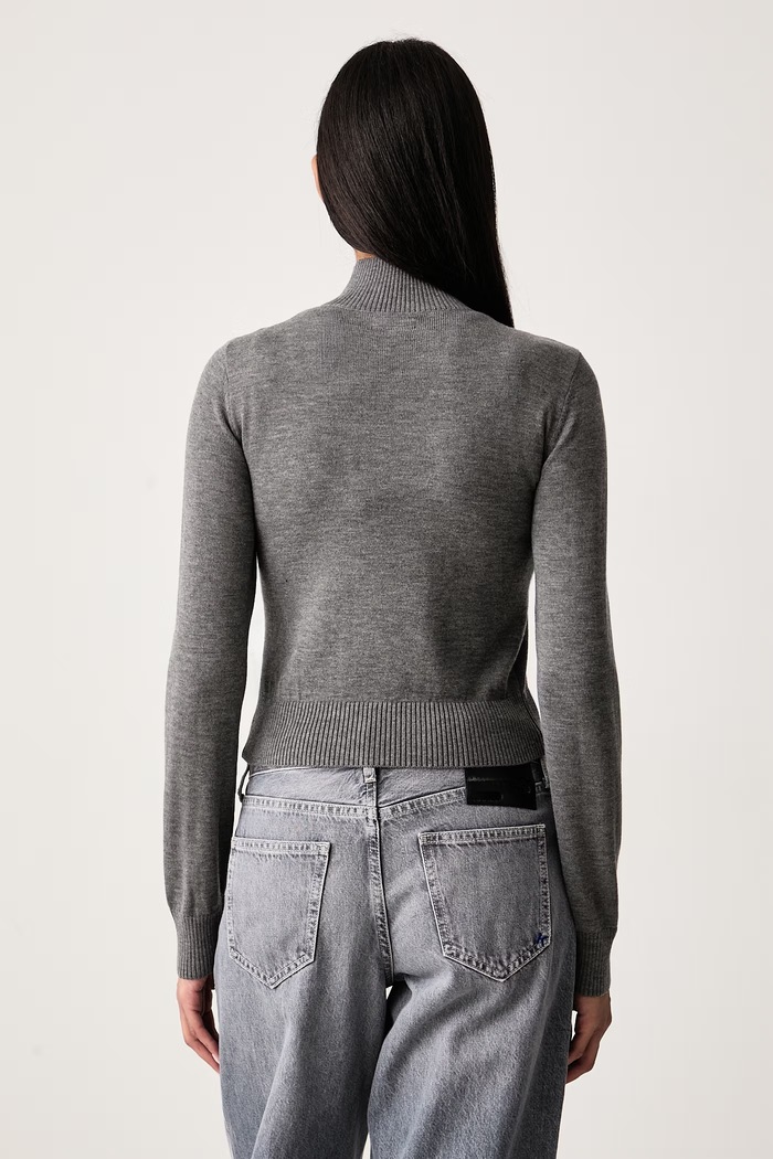 Ρούχα Guess Jeans Ζακέτα γυναικεία με μαλλί W6BR10.Z1253 γκρί