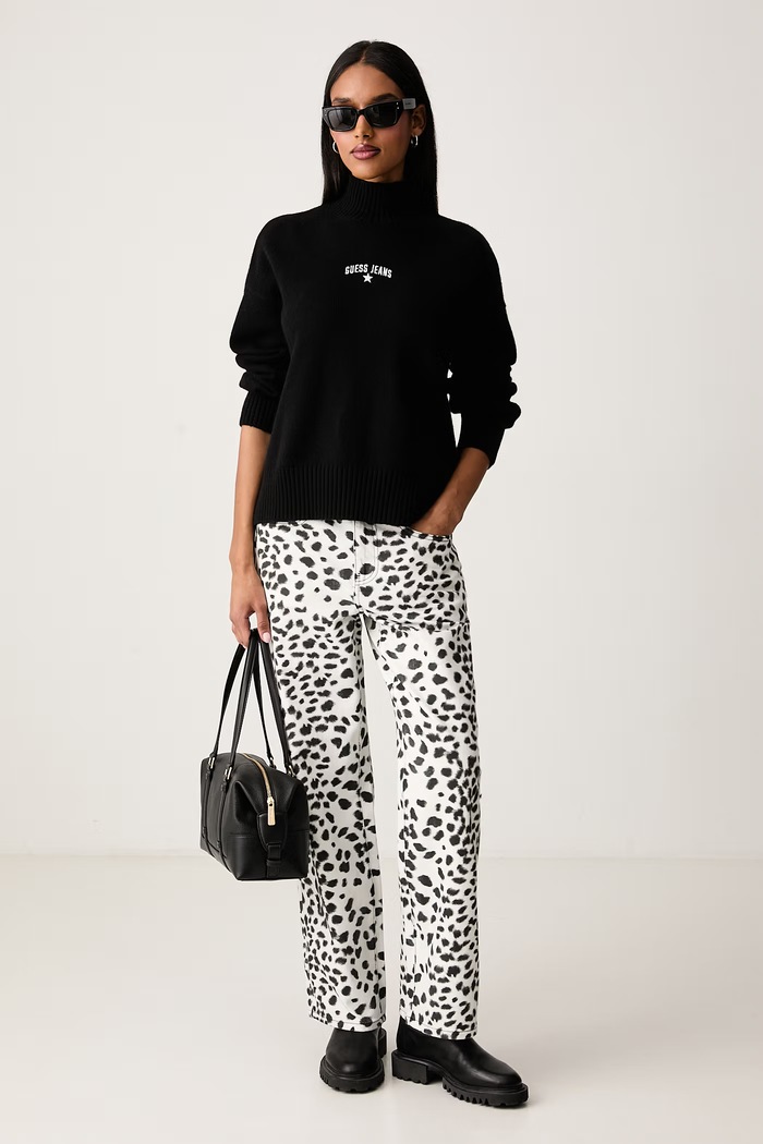 Guess Jeans Poludolčevita ženska s dodatkom vune W6BR09.Z1252 crna AW26