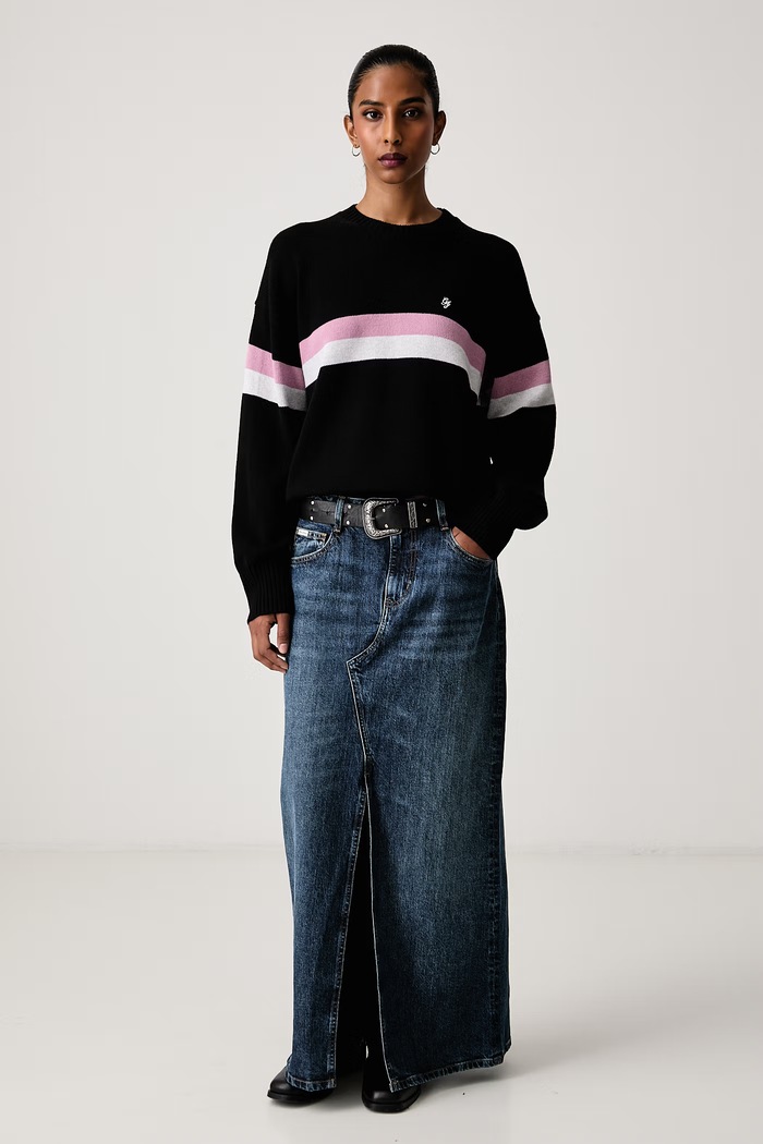 Guess Jeans Sweter damski bawełniany W6BR08.Z1251 czarny AW26