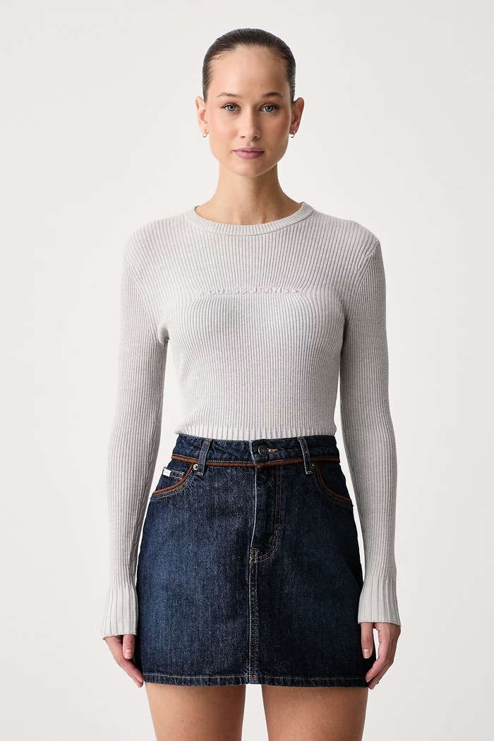 Guess Jeans Светр жіночий з віскозою сірий W6BR04.Z1247