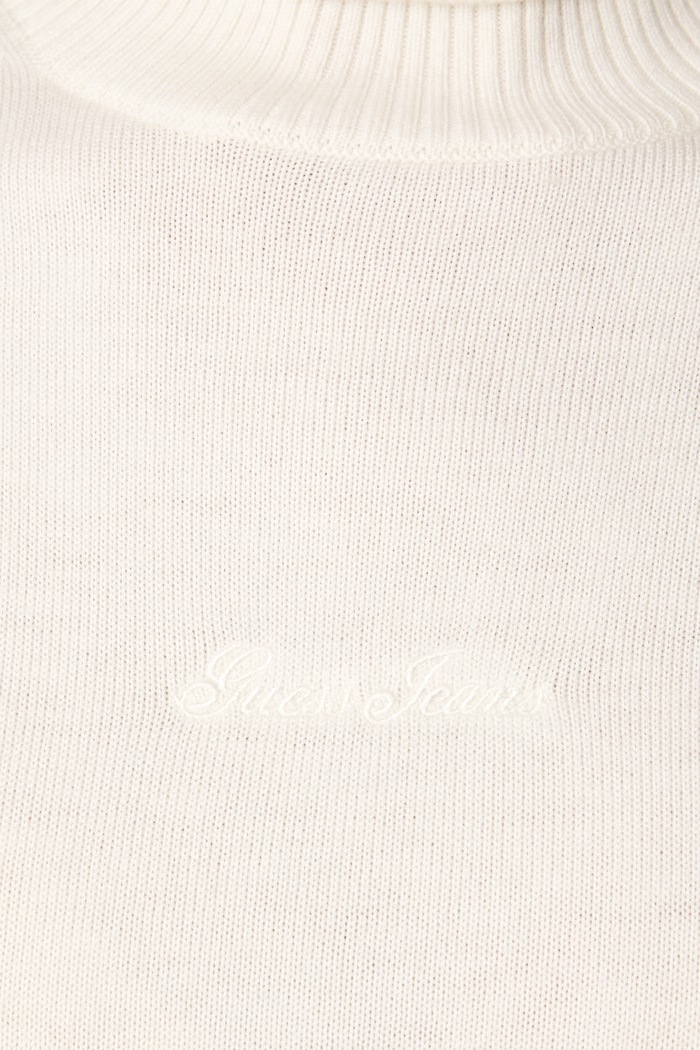 Dolčevita za žene s dodatkom svile Guess Jeans bež W6BR03.Z1246