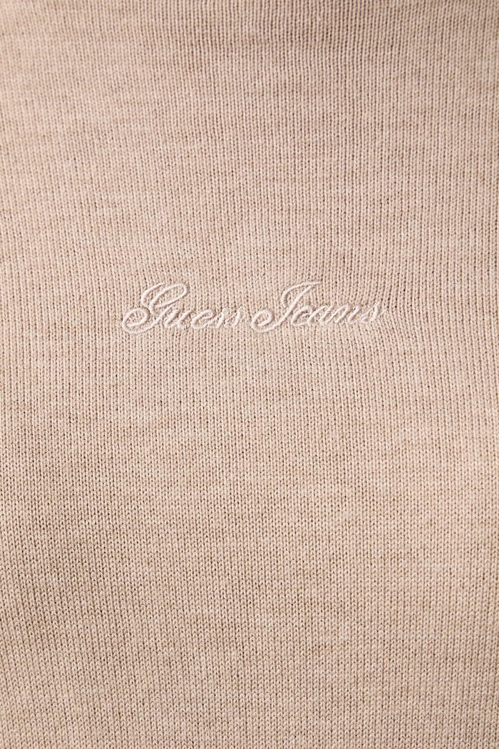 Гольф жіночий з додаванням шовку Guess Jeans бежевий W6BR03.Z1246