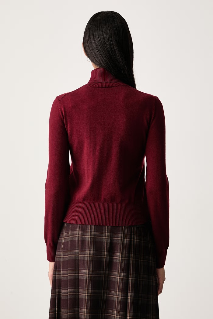 Odjeća Guess Jeans Dolčevita za žene s dodatkom svile W6BR03.Z1246 bordo