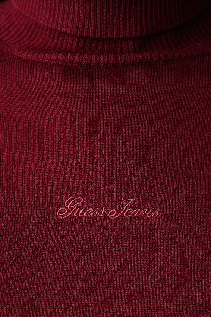 Dolčevita za žene s dodatkom svile Guess Jeans bordo W6BR03.Z1246
