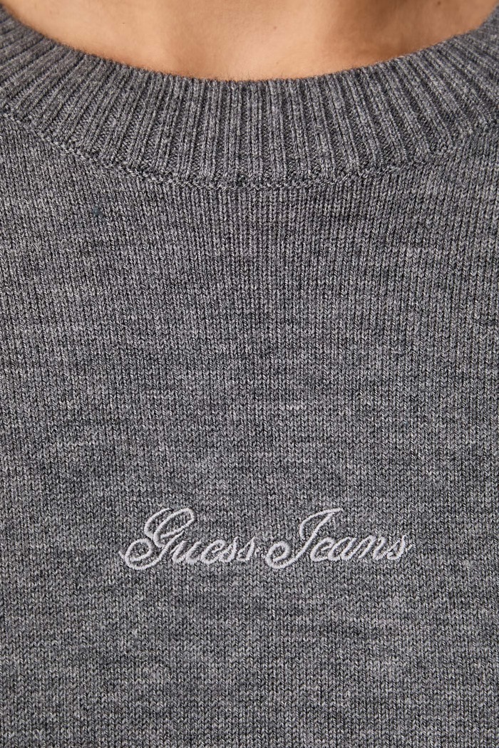 Sweter damski z dodatkiem wełny Guess Jeans szary W6BR01.Z1244