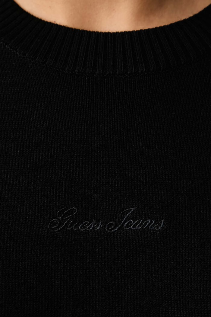 Sweter damski z dodatkiem wełny Guess Jeans czarny W6BR01.Z1244